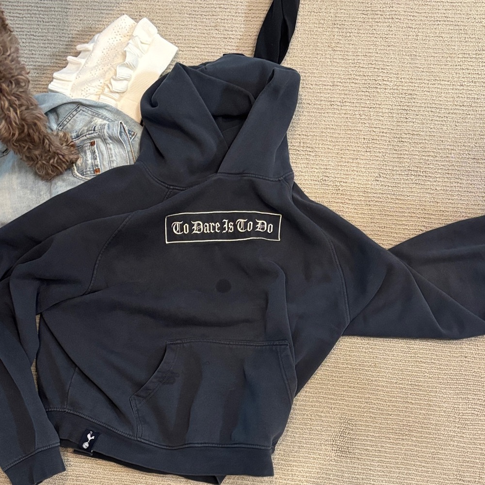 Black Hoodie with 'To Dare Is To Do' Script